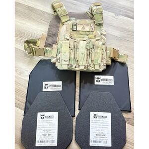 Armored Republic AR500 Plate Carrier Tactical‎ Vest, Camo, OS With Plates
